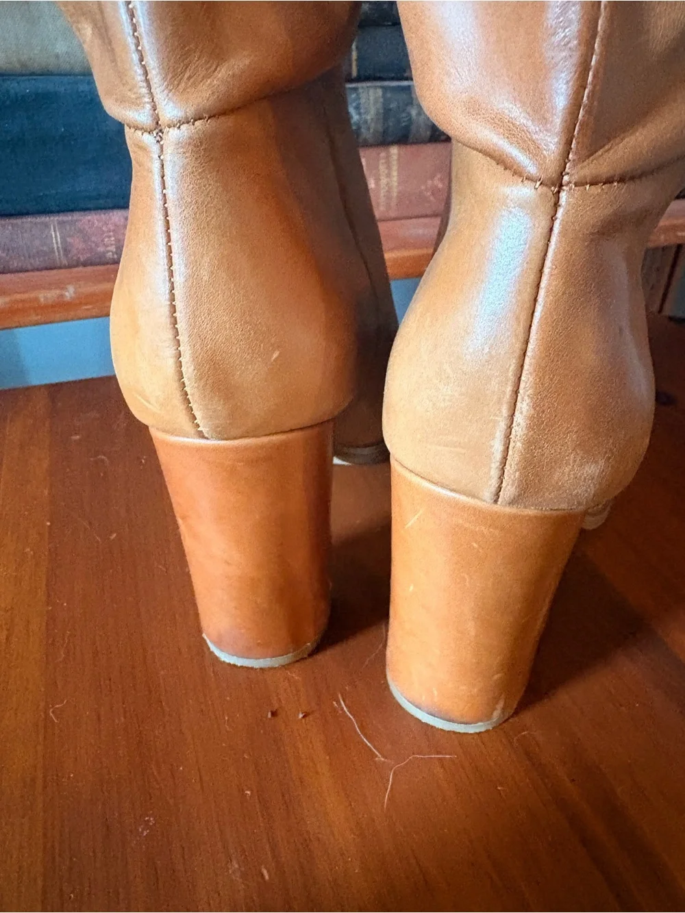 Nine West Tall Leather Brixie Boots in Tan